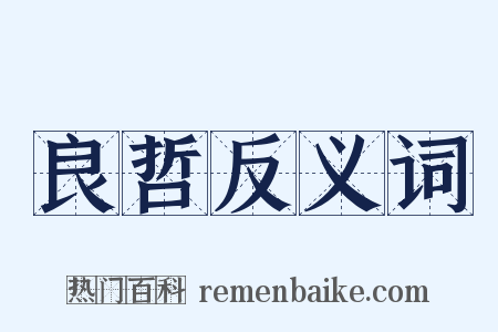 良哲反义词是什么意思的图片